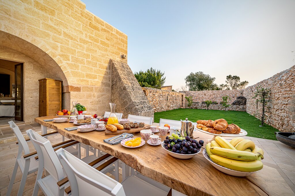 Dining area outside the house - this area has a sail for shade 